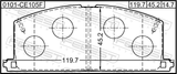 Febest 0101-CE105F Pad Kit, Disc Brake, Front