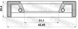Febest 95FAY-33420920X Engine Timing Oil Seal 31.1X42.45X8.6X20.4