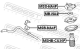 Febest MSS-NA4F Front Shock Absorber Mounting