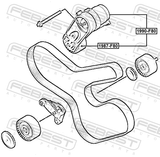 Febest 1987-F80 Tension Pulley
