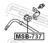 Febest MSB-737 Rear Stabilizer Bar Bush D15