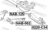 Febest NAB-125 Front Arm Bushing