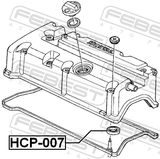 Febest HCP-007 Seal Ring, Spark Plug Tube