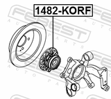 Febest 1482-KORF Front Wheel Hub