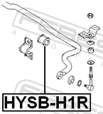 Febest HYSB-H1R Rear Stabilizer Bar Bush D19.2