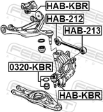 Febest HAB-KBR Rear Knuckle Bushing