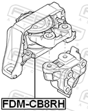 Febest FDM-CB8RH Right Engine Mount (Hydro)