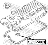 Febest SZCP-001 Seal Ring, Spark Plug Tube