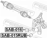 Febest SAB-015RUB Rear Knuckle Bushing