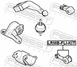 Febest LRMB-FLI-KIT Engine Mount Bushing Kit