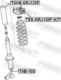 Febest TAB-102 Bushing, Rear Shock Absorber
