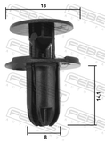 Febest 88570-200 Retainer Clip