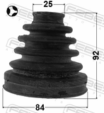 Febest 0115-GX100RT Boot Inner CV Joint Kit 84X92X25