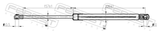 Febest 23117-005 Hood Gas Strut (With End Damping) L402/460N
