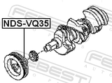 Febest NDS-VQ35 Crankshaft Pulley VQ25DE/VQ35DE