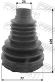 Febest 1815P-MOKT Boot Inner CV Joint Kit Pvc 77X109X24