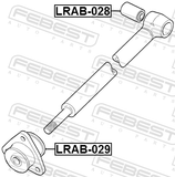 Febest LRAB-029 Rear Trailing Rod Bushing