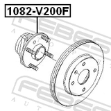Febest 1082-V200F Front Wheel Hub