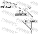 Febest 2321-SAVRH Steering Tie Rod End Right