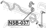 Febest NSB-037 Front Stabilizer Bar Bush D26