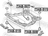 Febest TAB-515 Subframe Bushing