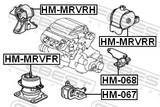 Febest HM-MRVRH Right Engine Mount (Hydro)