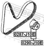 Febest 0287-J10E Tension Pulley