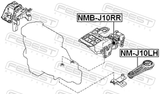 Febest NMB-J10RR Transmission Mount (Hydro)