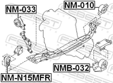 Febest NM-N15MFR Front Engine Mount Mt