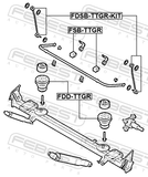 Febest FDSB-TTGR-KIT Rear Trasverse Rod Bushing Kit