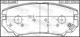 Febest 1201-ELANF Pad Kit, Disc Brake, Front - Kit