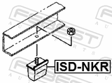 Febest ISD-NKR Rear Leaf Spring Rubber Buffer