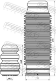 Febest HYSHB-TUCR-KIT Boot With Jounce Bumper Rear Shock Absorber Kit