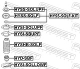 Febest HYSI-SBUPF Front Spring Upper Seat