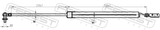 Febest 08117-002LH Tailgate Gas Strut Left