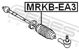 Febest MRKB-EA3 Steering Gear Boot