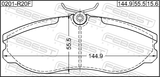 Febest 0201-R20F Pad Kit, Disc Brake, Front (With Anti Squeal Shim)