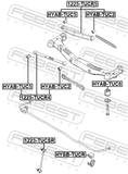 Febest HYAB-TUC2 Rear Rod Bushing