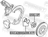 Febest 0582-5F Front Wheel Hub