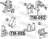 Febest TM-055 Front Engine Mount