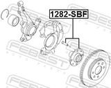 Febest 1282-SBF Front Wheel Hub