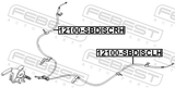 Febest 12100-SBDISCRH Parking Brake Cable, Right