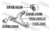 Febest 1024-J300LH Left Front Arm