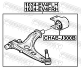 Febest 1024-EV4FRH Right Front Arm
