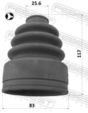 Febest 0315-YF4T Boot Inner CV Joint Kit 83X117X25.6