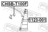 Febest 1123-001 Front Stabilizer Link / Sway Bar Link
