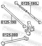Febest 0125-190 Rear Transverse Link
