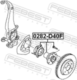 Febest 0282-D40F Front Wheel Hub