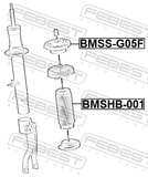 Febest BMSS-G05F Front Shock Absorber Mounting