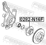 Febest 0282-N16F Front Wheel Hub